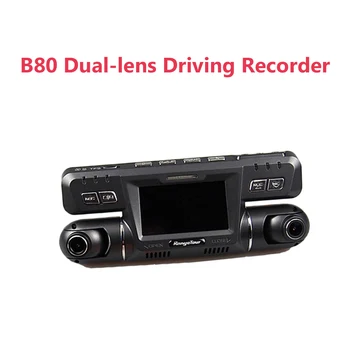 Video Kameru Ieraksti 2,7 Collu LCD Daudzvalodu Full HD 1080P 2018 Jaunas Dual Objektīvs 170 Grādu+120 Grādu Dash Cam Auto Auto DVR B80 2