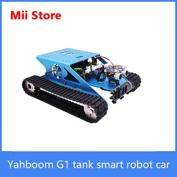 Yahboom G1 zilā profesionālās tvertne smart robotu auto trase ar alumīnija sakausējuma platformu veidotāju CILMES izglītība 2