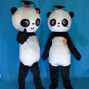Vairumtirdzniecības Jaunā Versija Ķīniešu Milzu Panda Talismans Kostīmu Ziemassvētku Cosplay Talismans Tērpu Halloween Birthday Party Kleita 2