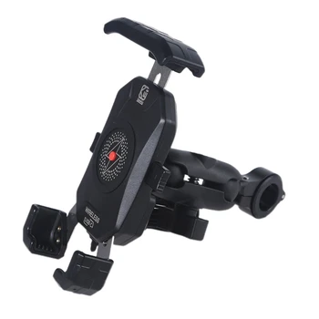 360 Rotācijas Motociklu mobilais Tālrunis Mount Lādētāju Qi 18W Maksas, Vienlaikus Lielākā daļa Mobilo Tālruņu Stiprinājumi 2