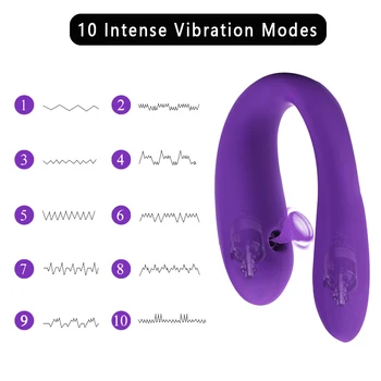 Nepieredzējis Dildo Vibratoru 10 Intensīva Režīmi Seksa Rotaļlietas Sievietēm G Spot Klitora Stimulators ar Tālvadības pulti U Forma Pieaugušo Eksotiski 2