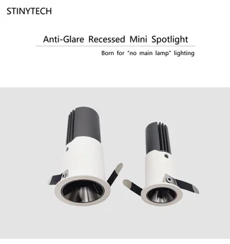 STINYTECH 10pcs LED Mini Uzmanības centrā Bridgelux Mikroshēmas 30mm 40mm Cut-Out Iegulto Spuldzes 5W 10 W Prožektora Downlight Foajē Viesnīcu 2