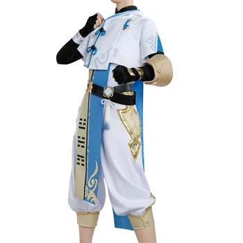 [Pielāgots] Anime! Genshin Ietekmes Chongyun Spēle Uzvalks Vienādu Cosplay Tērpu Halloween Puse Lomu spēles Apģērbs Vīriešiem JAUNAS 2