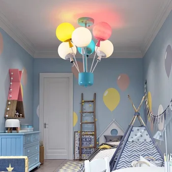 Krāsains Balonu Griestu Lampas Guļamistabas Bērnu Istabas Gaismas Griestiem Karājas Lampas Mazulis Princess Dream Apdare, Led lampas 2