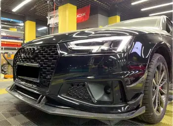 Nekustamā Oglekļa Šķiedras Auto Priekšējo Buferi Sadalītāja Lūpu Spoileris Sānu Vēja Nazis Priekšauti Audi B9 A4 S-line S4 2019 2020 2021 2