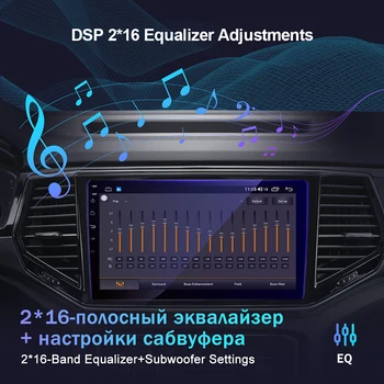 EKIY 6+128G DSP Android 10 Autoradio Par Volkswagen VW Teramont 2017 2018 Auto Multivides Video Atskaņotājs Navigācija GPS nav 2din HU 2