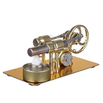 γ-Veids Viena cilindra Stirling Motors Ģeneratora Modeli, Zinātne Eksperiments ir Izglītības Rotaļlieta ar LED Diožu un Sīpolu - Zelta 2
