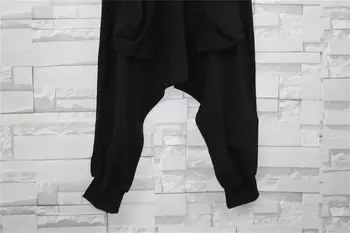 Vasaras plānas modes korejas slim Harēma Bikses modes zīmola personības melns universāls mazo kāju bikses big kājstarpes Capri vīriešu ma 2
