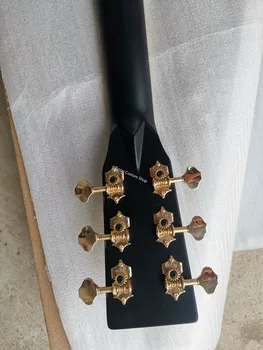 Bezmaksas piegāde AAA pakāpē OM42 satin black ģitāra OOO mattie nekustamā abalone uzlabot roku darbs 42EC paraksts clapton akustiskā ģitāra 2