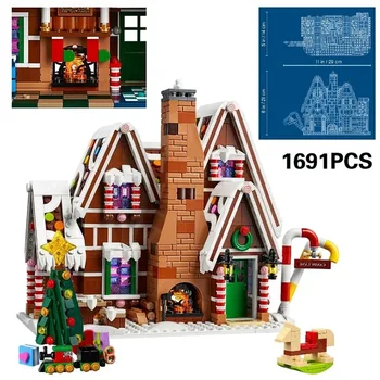 KM Draugiem dzīvoklis modeļa veidošanas bloku Santa Claus celtniecības bloku rotaļlietas bērnu dāvanu 10292 21319 10293 10267 2