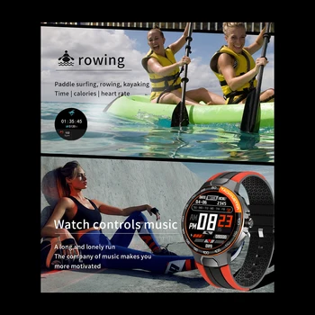 1.28 Collu IPS Krāsu Ekrāns Digitālā Elektroniskā Pulkstenis Sievietēm Smart Sporta Skatīties Fitnesa Smartwatch Vīriešiem, kas Paredzēta Android Un IOS 2