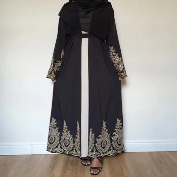 Sieviešu Drēbes Longue Femme Caftan Marokens De Saviesīgs Vakars Vestidos Eid Abaya Dubaija Turcija Kaftan Musulmaņu Kleita, Hijab Islāmu Abayas 2