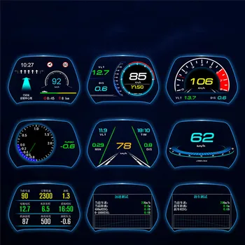 HD Auto Head-Up Displeja Monitors OBD GPS Navigācijas Projektoru HUD High-tech Braukšanas Auto Piederumi Visiem Automobiļiem un Kravas automašīnas 2