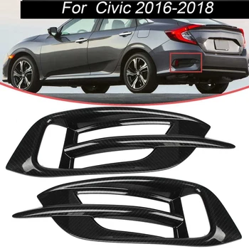 4gab Oglekļa Šķiedras Bufera Priekšā&Aizmugurē, Miglas Gaismas Luktura Vāka Restes Honda Civic 10 2016 2017 2018 2
