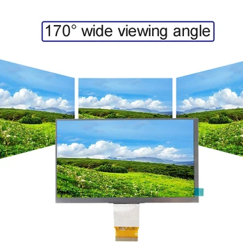 7 collu TFT LCD displejs moduļu komplekts 1024x600 IPS ekrāns ar HD-MI 5V ieejas Jauda saderīgu windows Raspbian linux android 2
