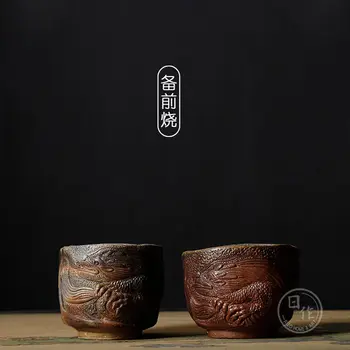 Lai importētas no Japānas, pirms degšanas slavenā mazā kung fu rietumu tao slēptās puses ierakstīt dragon cup parauga tējas tase 2