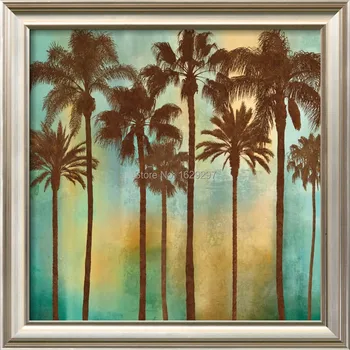 Aqua Palms es, Jānis, Seba Krāsošana ar Roku gleznots eļļas glezna Reprodukcijas Koku Audekls Mākslas Augstas kvalitātes 2