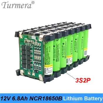 Uzlādējams litija Akumulatoru baterija 12V 6.8 Ah NCR18650B 3400mAh Šūnu Elektrisko Laivu un Nepārtraukta Strāvas Padeve 12V Turmera 2