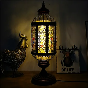 OULALA Retro Kaleidoskops Galda Lampa Romantiska Radošo LED Galda Gaismu Mājās Dzīvo Guļamistabas Gultas 2