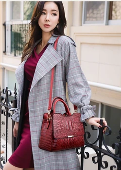 ICEV jaunā eiropa, stilu, personību krokodils modelis sieviešu ādas somas, slavenu zīmolu dizainera dāmas biroja darba rokas soma 2