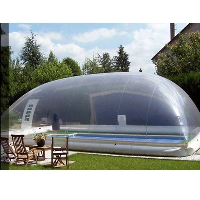 Āra pārredzamu bez ventilatora piepūšamo baseinu burbulis dome, gaisa skaidrs, piepūšamo baseinu griestu vāks Attēls 3