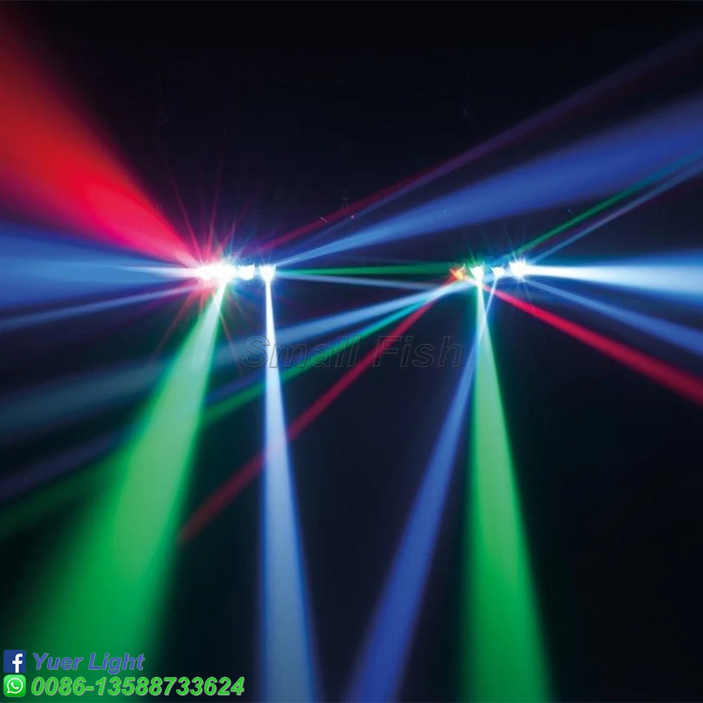 Četras mucas LED Lāzera Skeneris 4x10W RGBW 4IN1 DJ Diskotēka Skatuves Apgaismojums Projektors DMX512 Puse Ziemassvētki Pilnu Krāsu Stars, kas Pārvietojas Ray Attēls 2