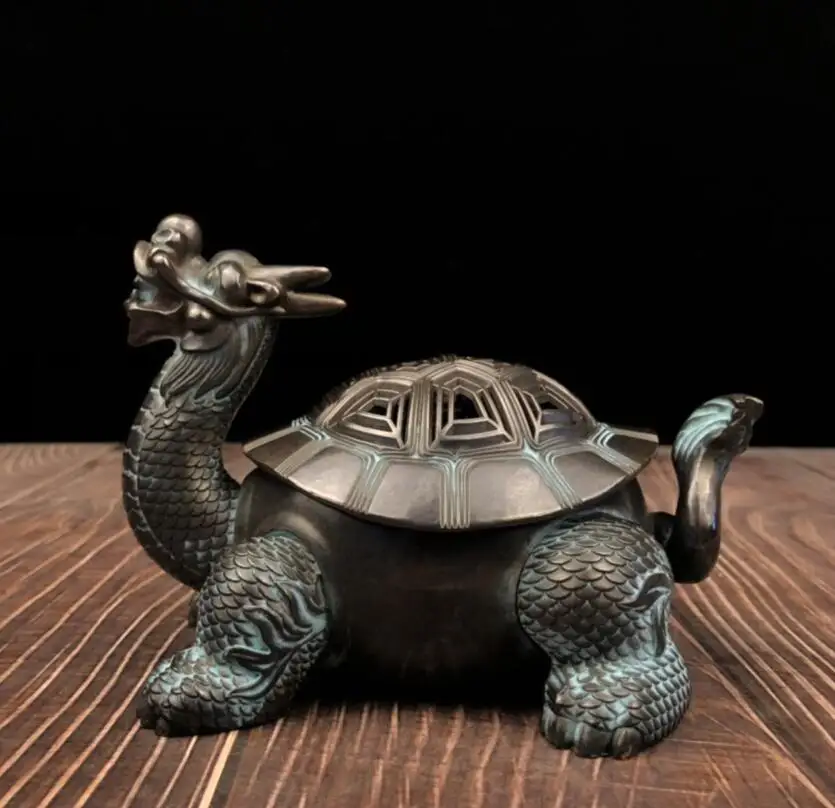 Ķīna seiko pūķis bruņurupucis Vīraks degļu amatniecības statuja Attēls 3