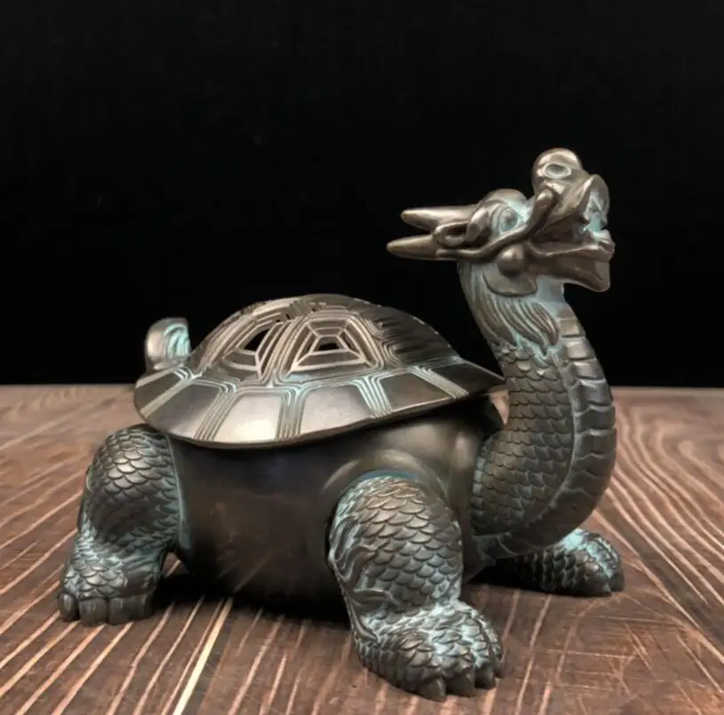 Ķīna seiko pūķis bruņurupucis Vīraks degļu amatniecības statuja Attēls 5