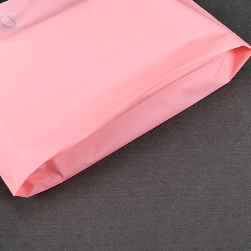 100gab PE portatīvo plastmasas maisā rozā portatīvie portatīvo apģērbs, soma, iepirkumu soma var pielāgot ar LOGO Attēls 1