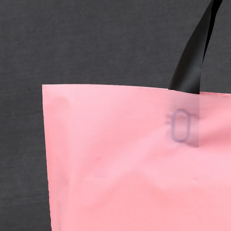 100gab PE portatīvo plastmasas maisā rozā portatīvie portatīvo apģērbs, soma, iepirkumu soma var pielāgot ar LOGO Attēls 4