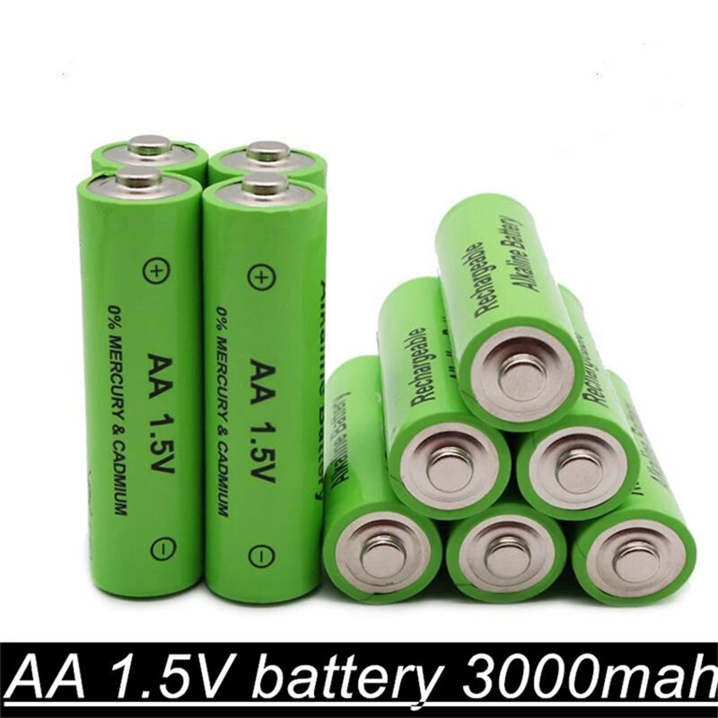 8PCS jaunu AA 1,5 v augstas kvalitātes akumulatoru AA 3000mAh uzlādējami Ni-MH Uzlādējams Akumulators 2A Baterias Fotokameras Zibspuldzes Attēls 2