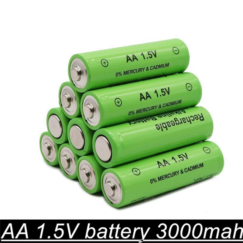 8PCS jaunu AA 1,5 v augstas kvalitātes akumulatoru AA 3000mAh uzlādējami Ni-MH Uzlādējams Akumulators 2A Baterias Fotokameras Zibspuldzes Attēls 3