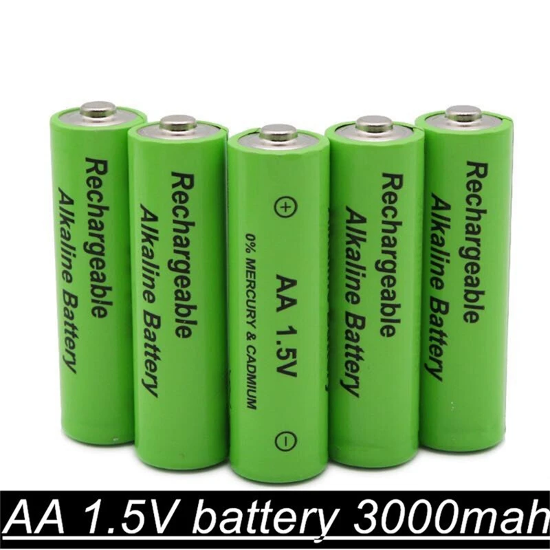 8PCS jaunu AA 1,5 v augstas kvalitātes akumulatoru AA 3000mAh uzlādējami Ni-MH Uzlādējams Akumulators 2A Baterias Fotokameras Zibspuldzes Attēls 4