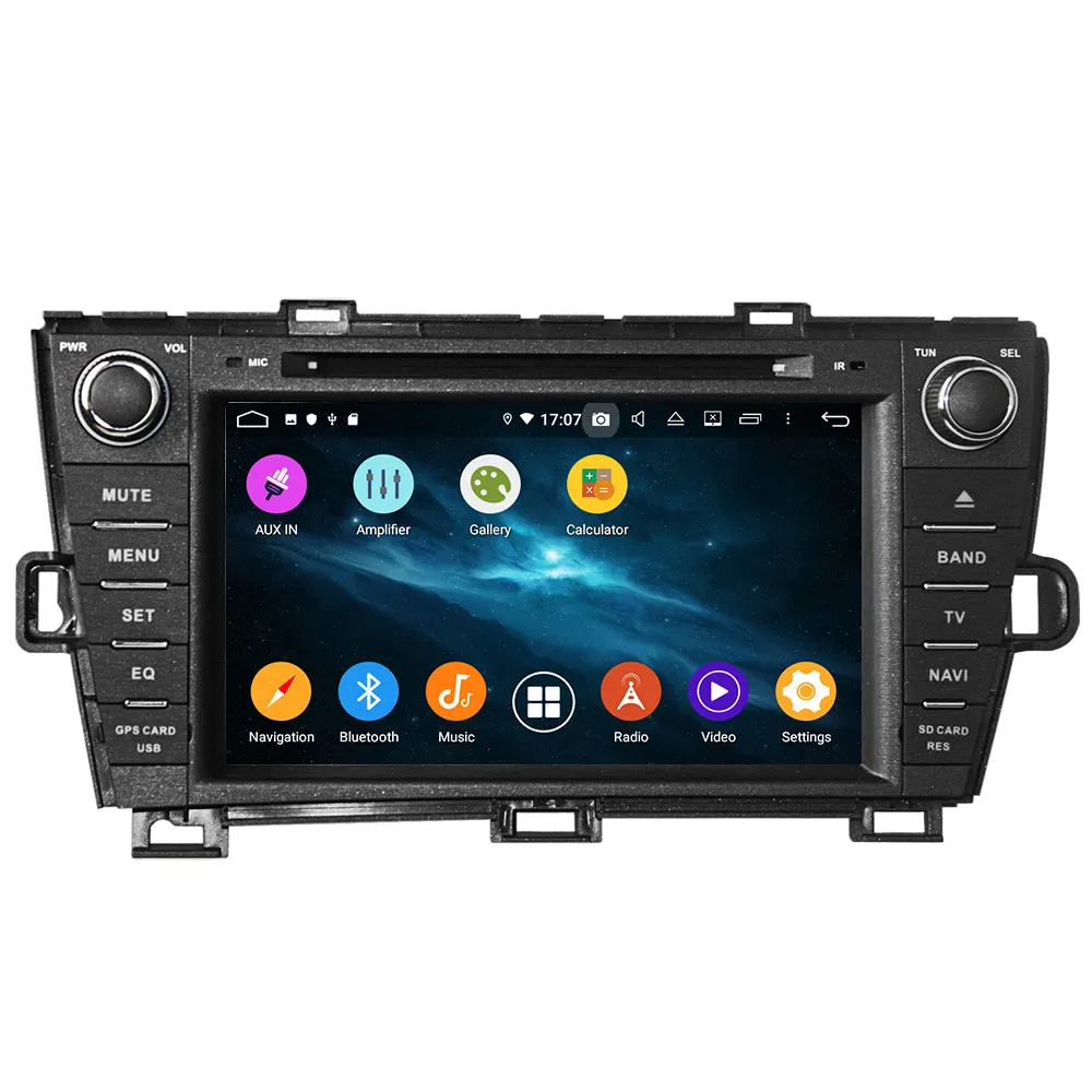 Android 9.0 Auto DVD Atskaņotājs, GPS Navigācija, Toyota Prius, RHD, hla 2009. - 2013. gadam labo Auto Radio Stereo magnetofona Multimediju Atskaņotājs Attēls 2