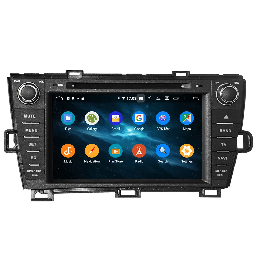 Android 9.0 Auto DVD Atskaņotājs, GPS Navigācija, Toyota Prius, RHD, hla 2009. - 2013. gadam labo Auto Radio Stereo magnetofona Multimediju Atskaņotājs Attēls 4
