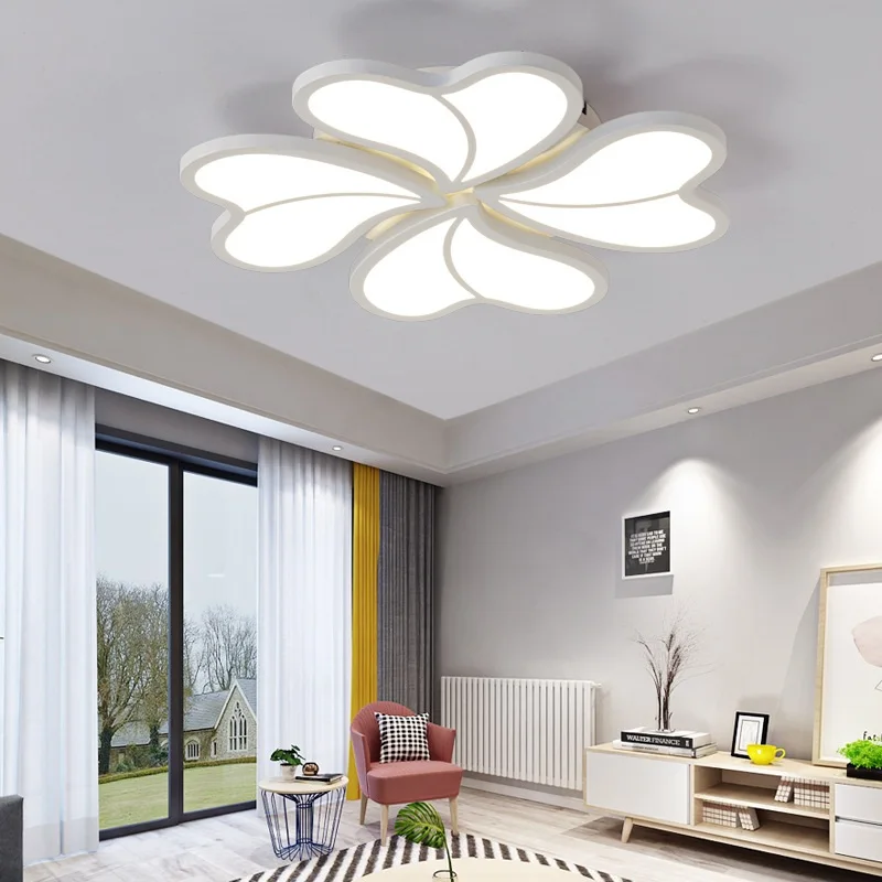 Jaunu Sirds Formas Ziedu LED Griestu lampas Dzīvojamā istabā, guļamistabā studiju restorāns apgaismojumam, Mājsaimniecības un Komerciālo griestu lampas Attēls 2