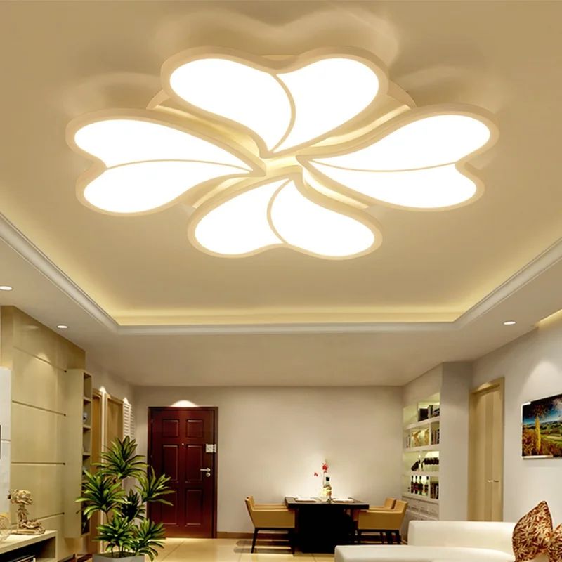 Jaunu Sirds Formas Ziedu LED Griestu lampas Dzīvojamā istabā, guļamistabā studiju restorāns apgaismojumam, Mājsaimniecības un Komerciālo griestu lampas Attēls 3