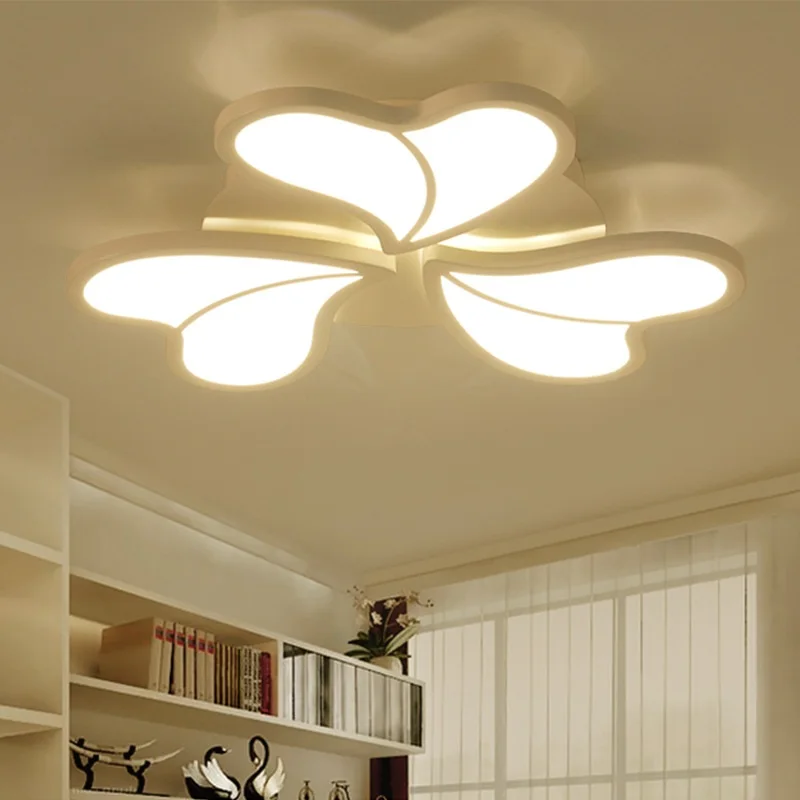 Jaunu Sirds Formas Ziedu LED Griestu lampas Dzīvojamā istabā, guļamistabā studiju restorāns apgaismojumam, Mājsaimniecības un Komerciālo griestu lampas Attēls 4