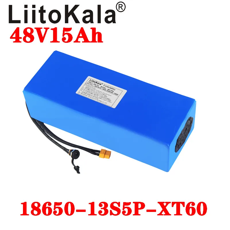LiitoKala Aizstāt 48V 15Ah E-bike akumulators litija jonu akumulators velosipēdu mukt conversion kit bafang 1000W XT60 plug 54.6 V Lādētājs Attēls 2