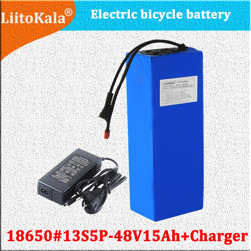 LiitoKala Aizstāt 48V 15Ah E-bike akumulators litija jonu akumulators velosipēdu mukt conversion kit bafang 1000W XT60 plug 54.6 V Lādētājs Attēls 4
