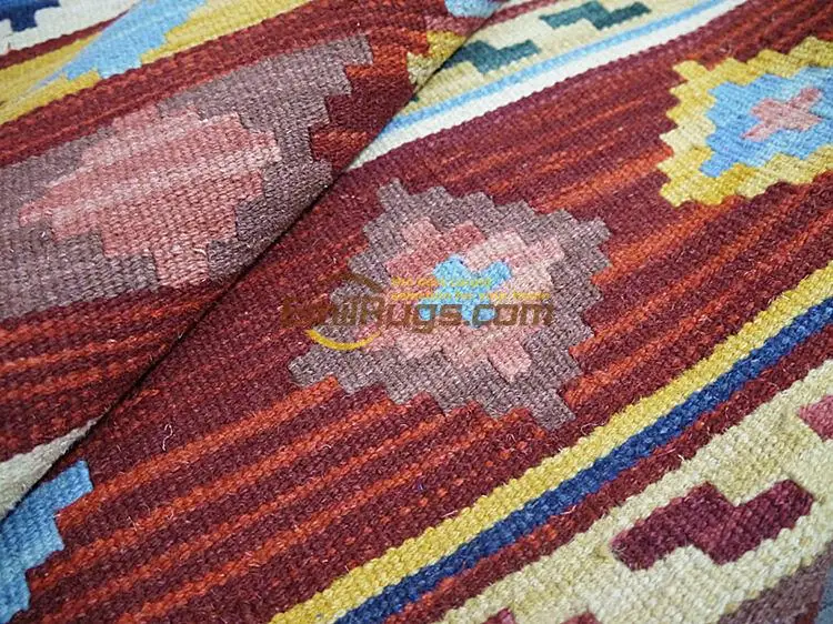 Maroka Austrumu Vidusjūras stila rokām austi vilnas paklājs/Kilim paklājs/paklājs, viesistaba, kafijas galdiņš gc137-28 Attēls 3