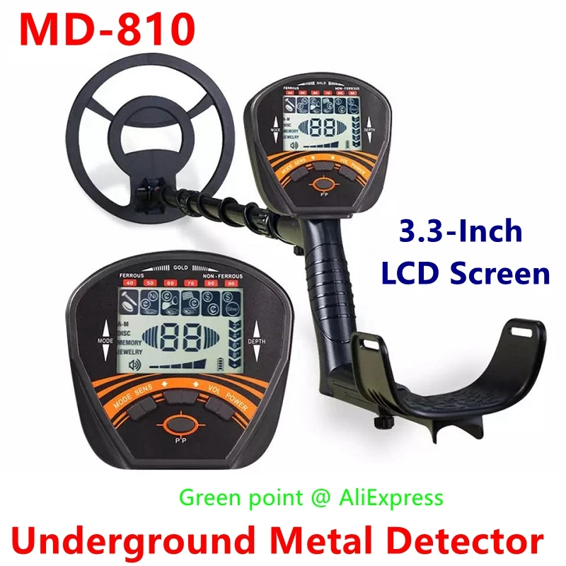 Metāla Detektors MD810 Profesionālās Ūdensizturīgs Pazemes Dārgumu Pinpointer Portatīvo Zelta Dziļums Ar 3,3 Collu Liels LCD Ekrāns Attēls 3