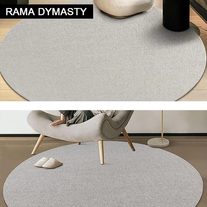 Modernā stilā guļamistaba tīrtoņa krāsu kārtu paklāju vienkāršs un elegants vilnas grīdas paklājs gultas segu Attēls 2
