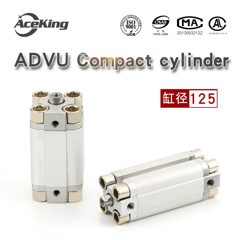 Plānas kompakts cilindru advu125-5, 10, 15, 20, 30, 50, 100-a-p-a - ADVU125-10 ADVU125-15 ADVU125-20 ADVU125-25 ADVU125-30 Attēls 1
