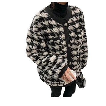 Boozrey ir 2021. ziemas jauno sieviešu plīša jaka īsā jaka siltā jēra vilnas mētelis meitenēm streetwear modes cietā gadījuma virsdrēbes pirkt \ Jakas ~ www.xenydancestudio.lv 11