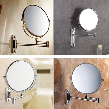 Sudraba Paplašinot 8 collas kosmētikas sienas uzstādīts veido skūšanās spogulis vannas istabas spogulī, 7x Palielinājumu