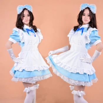 Japāņu Anime cosplay kostīmu Netieši dzemdībām caurules lolita kleita sievietēm meitene meitene apģērbs