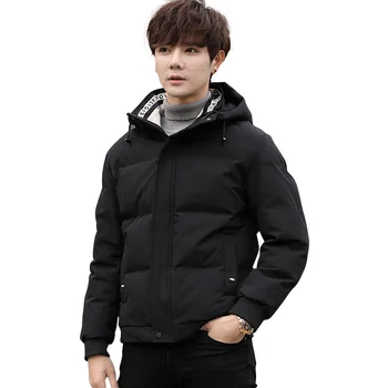 Vīriešu 2021 Ziemas Kokvilnas Vīriešu korejiešu Versiju Jaunatnes Gadījuma Savvaļas Sabiezējums uz Leju Kokvilnas Apģērbs Kapuci Mētelis Tendence