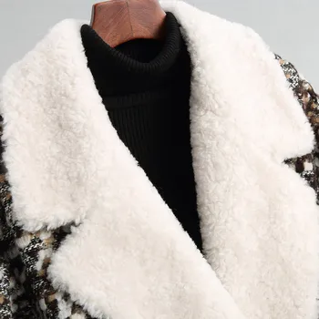 Sieviešu dabīgās kažokādas mētelis rudens ziemas jaka sieviešu apģērbu 2021 korejas dabas fox kažokādas apkakle aitu cirpšana jaka topi 19125 pirkt \ Jakas & Mēteļi ~ www.xenydancestudio.lv 11