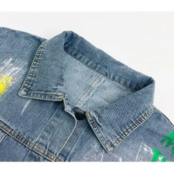 Ikdienas sieviešu šiks āķis puķu dobi no mežģīņu raibs džinsa jaka pavasara vasaras plānas sauļošanās mētelis nodiluši džinsu jaka pirkt \ Jakas ~ www.xenydancestudio.lv 11